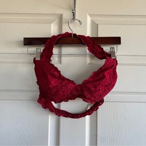 Forever 21 Deep Red Lace Bra